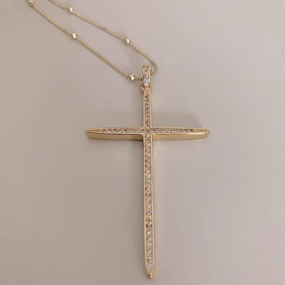 Large Cross Necklace | 14k Gold Filled - Picture 5 of 5